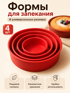 Новинка: набор круглых форм для выпечки RUXOR