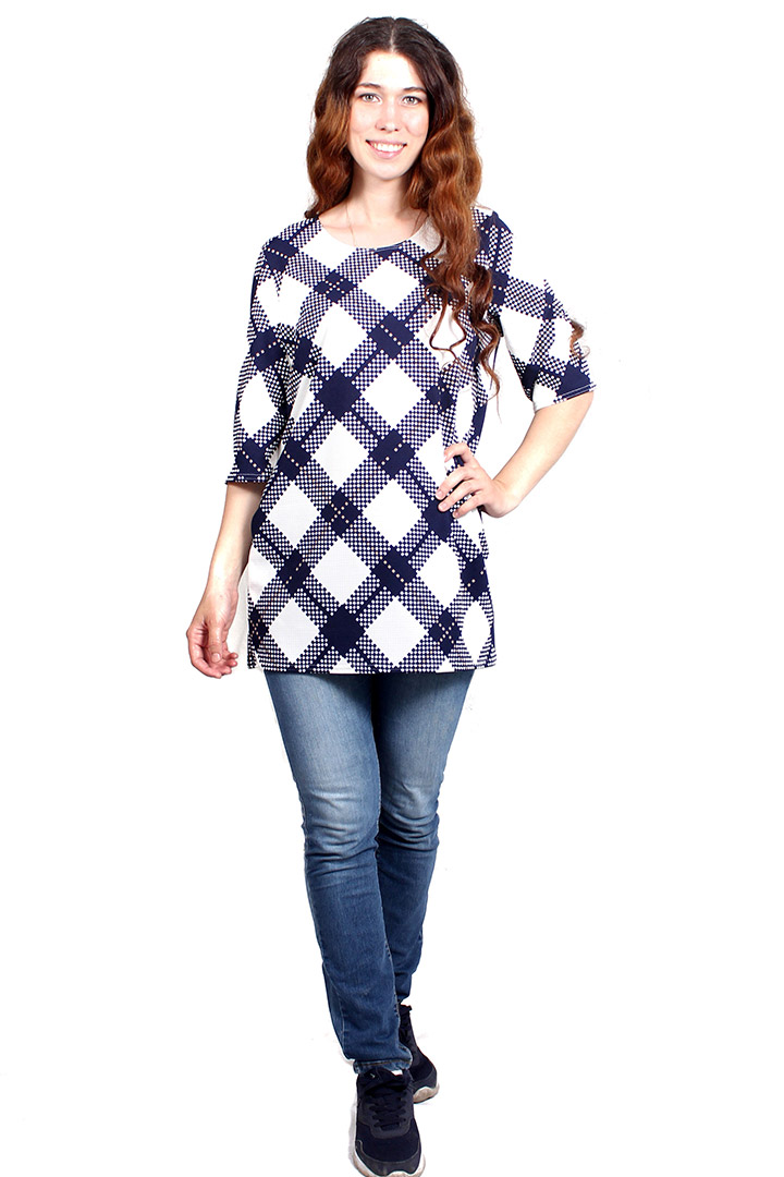 Фото товара 20994, блуза в крупную клетку